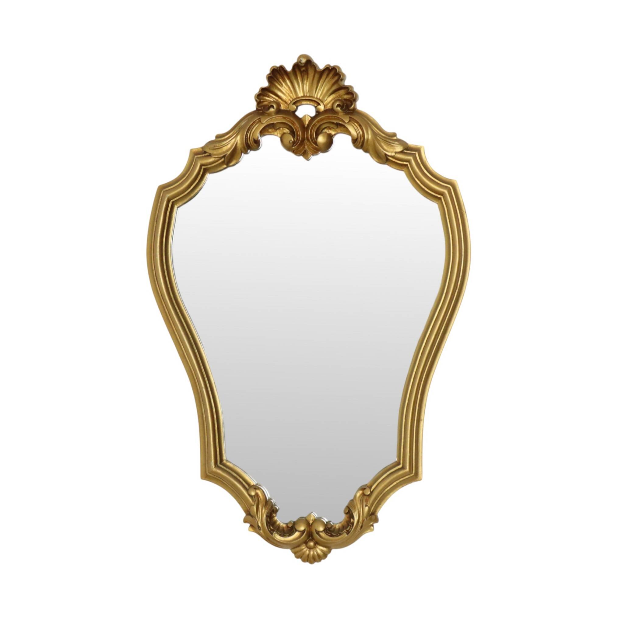 Vintage Gold Mirror Baroque Style Classic Crested Mirror 61cm