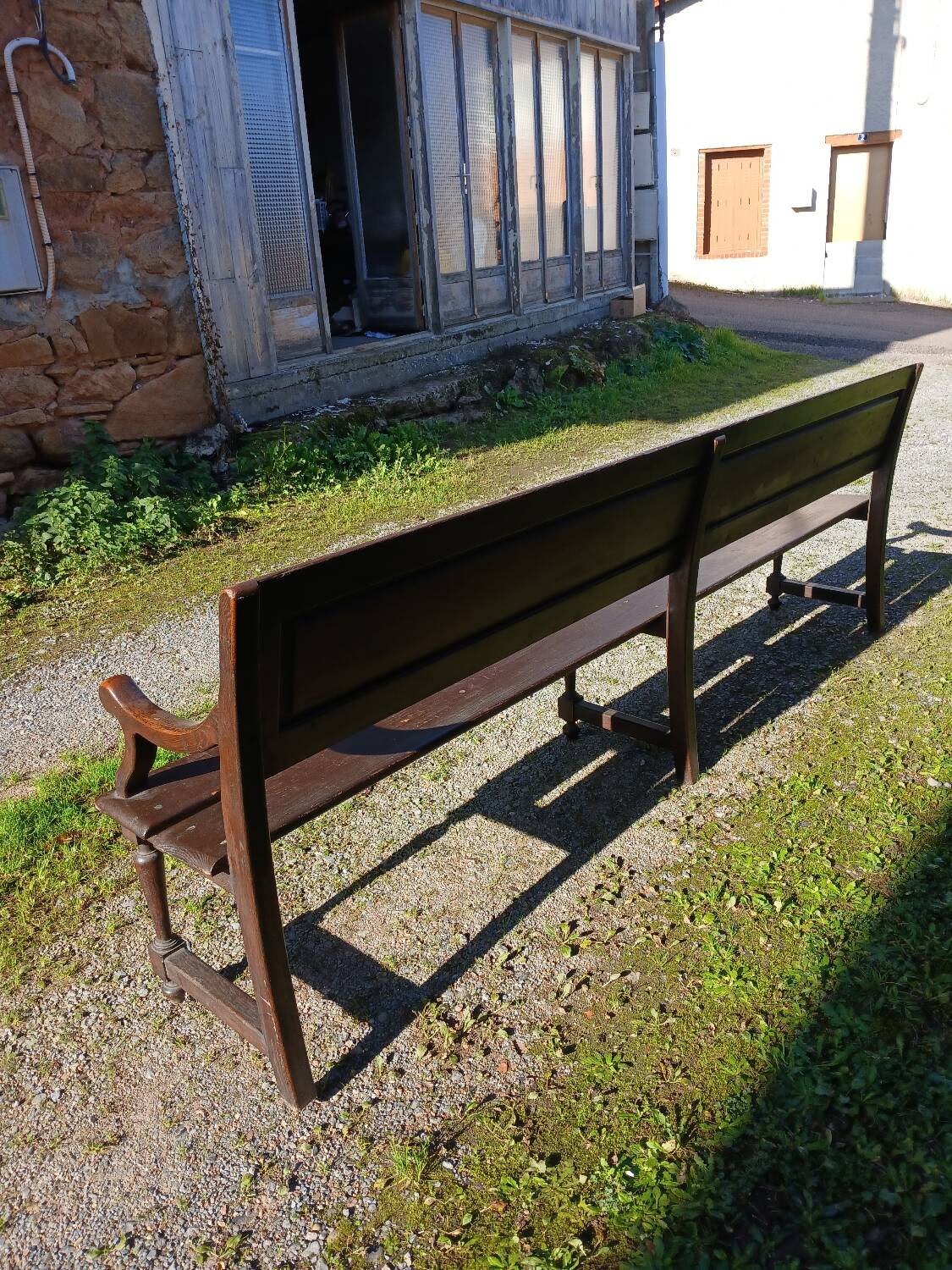 Pair of antique church pews