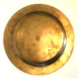Old gilded brass tray