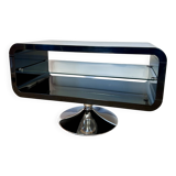 Side table with tulip base in chrome