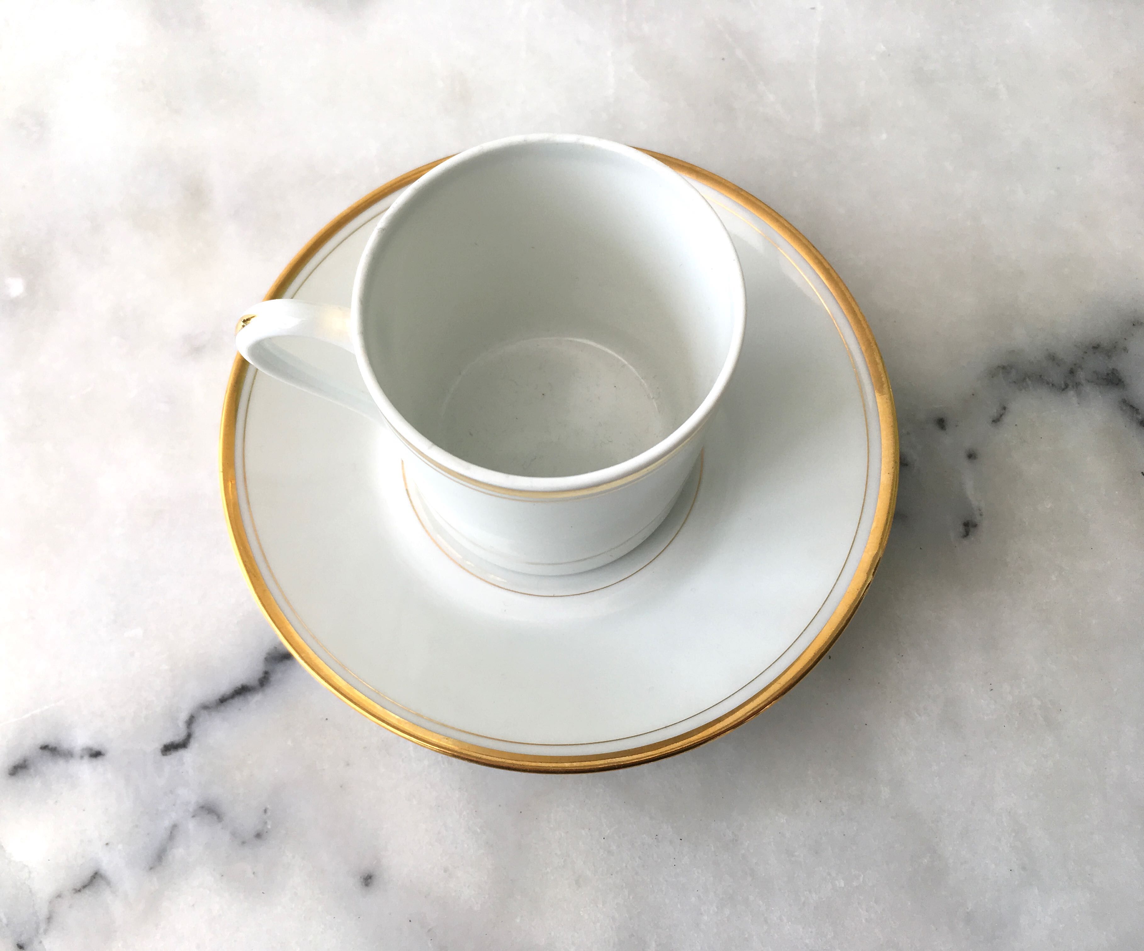 Set de 8 tasses à café en porcelaine de Sologne
