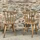 Paire de chaises bistrot bohème hêtre scandinave - pieds compas - vintage 1950 bentwood