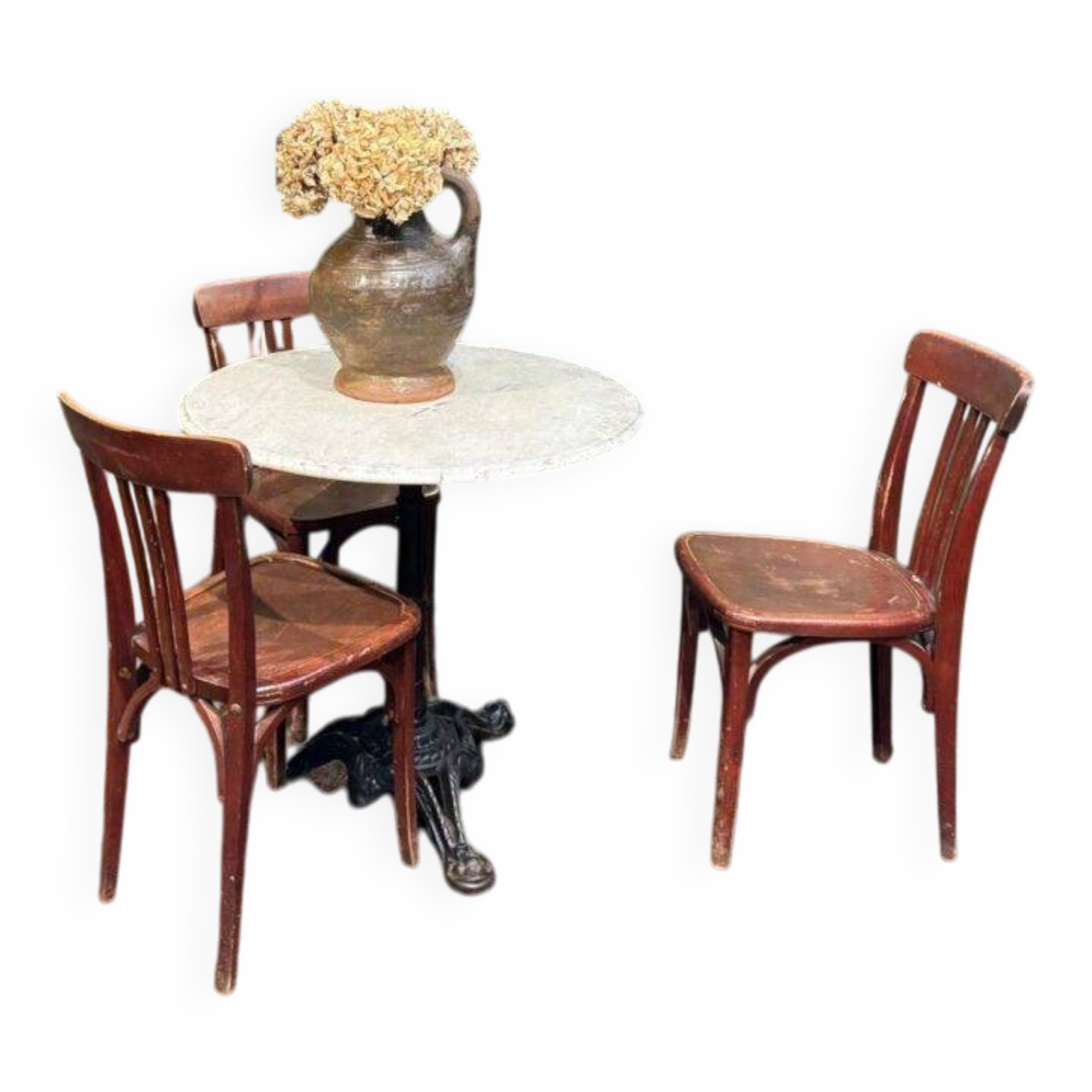 Round garden table