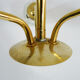 Branched chandelier, brass and glass tubes year 60
