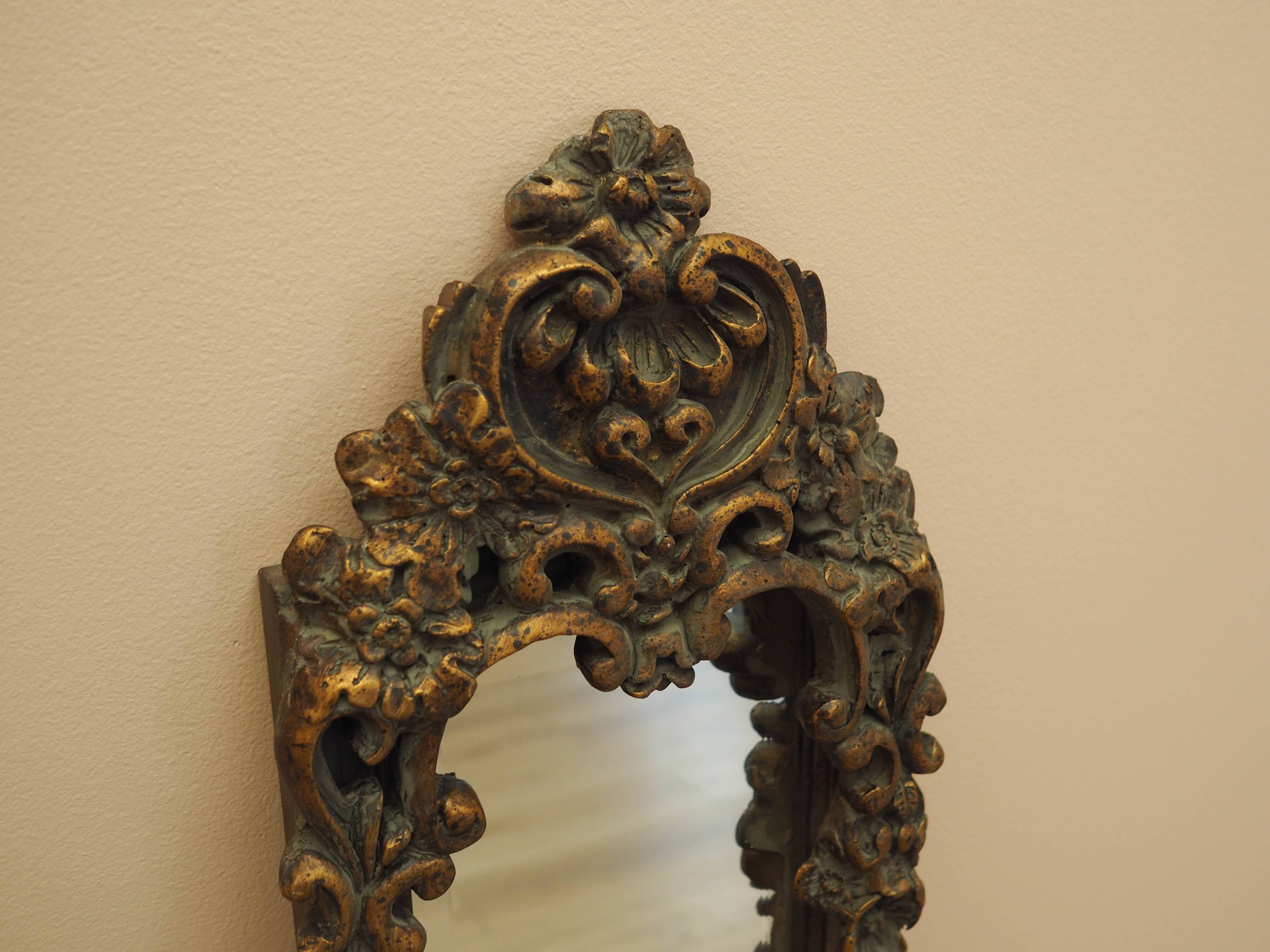 Mirror in a wooden frame, Italian design, 1960s, manufactured in Italy