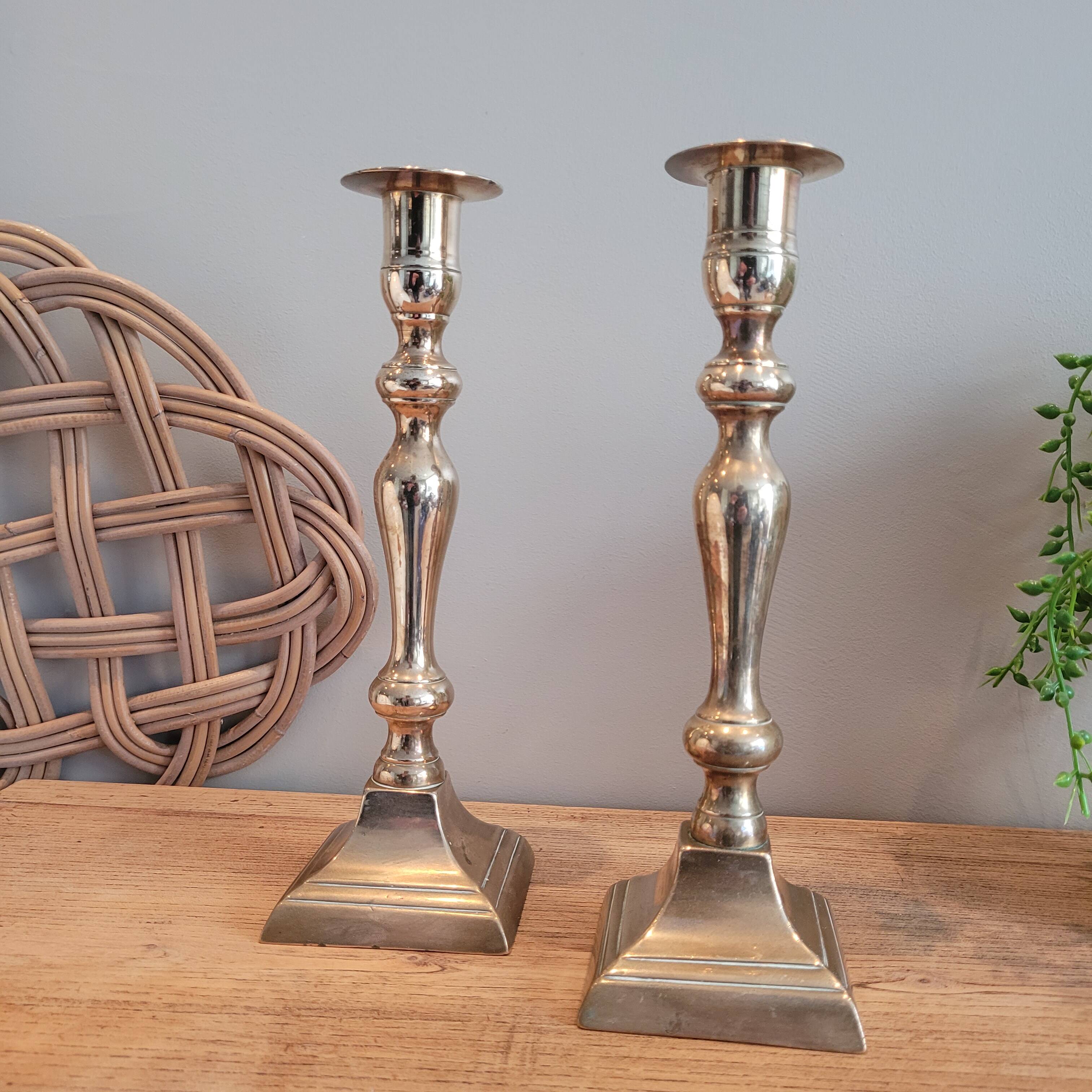 La Redoute x Selency pair of brass candle holders 01