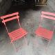 Folding steel chairs, set 2