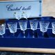 12 glasses of crystal water wine, Antibes model, hand-cut, 18 cl
