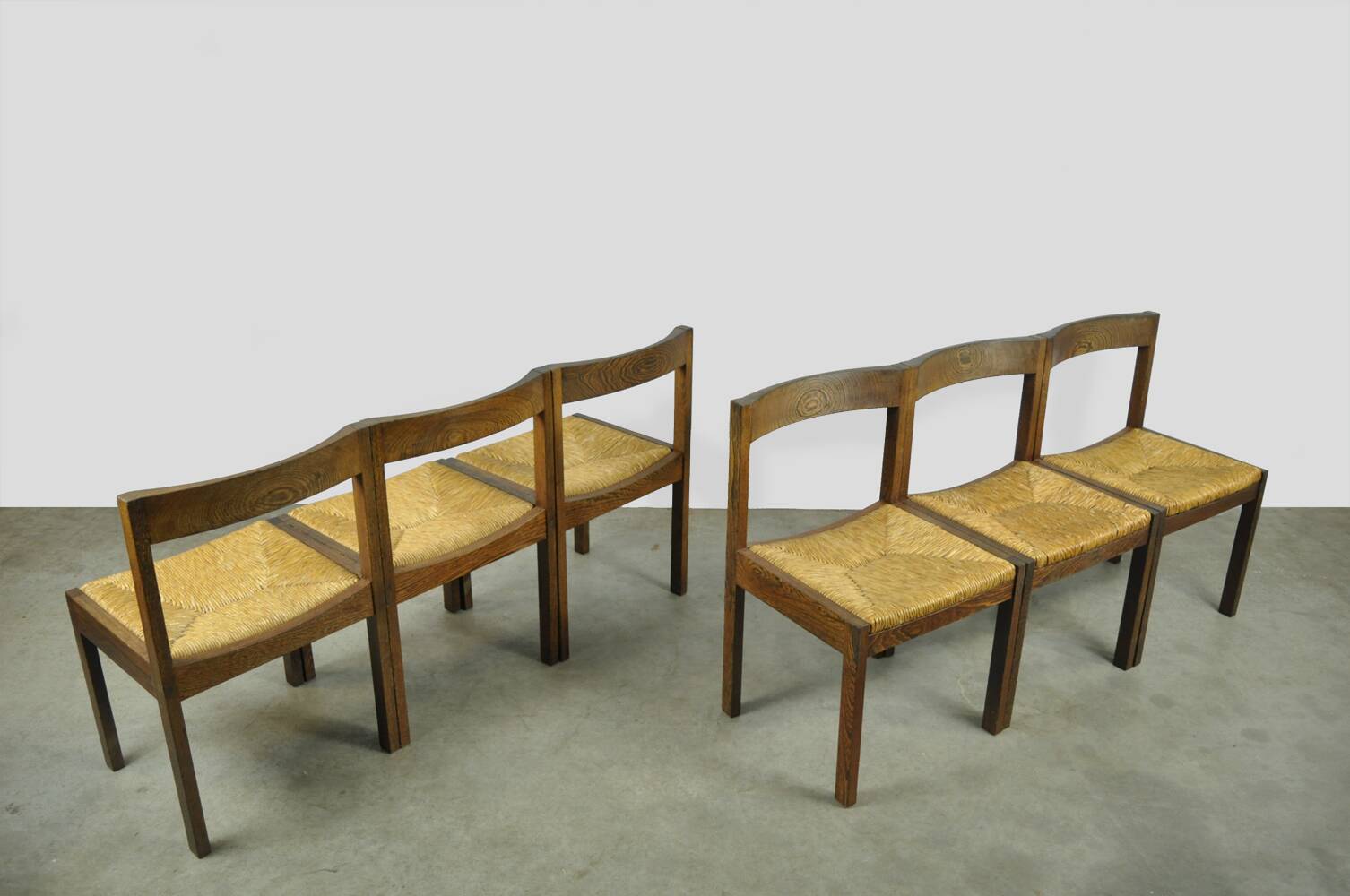 Vintage WENGE dining chairs in modern minimalist style, 1960s