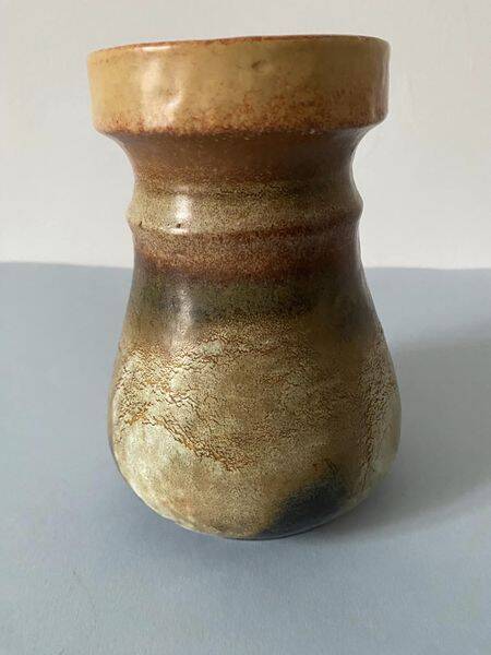 Pot-bellied ceramic vase with an eruptive surface, probably made by Scheurich Keramik (WG)