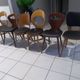 Suite of 6 chairs by Bistrot Baumann mismatched model Ant, Mondor, Seagull and Max Bill