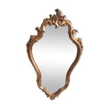 Old golden mirror with leaf   43x70cm