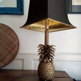Lampe ananas en bronze