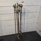 Solid brass fireplace set