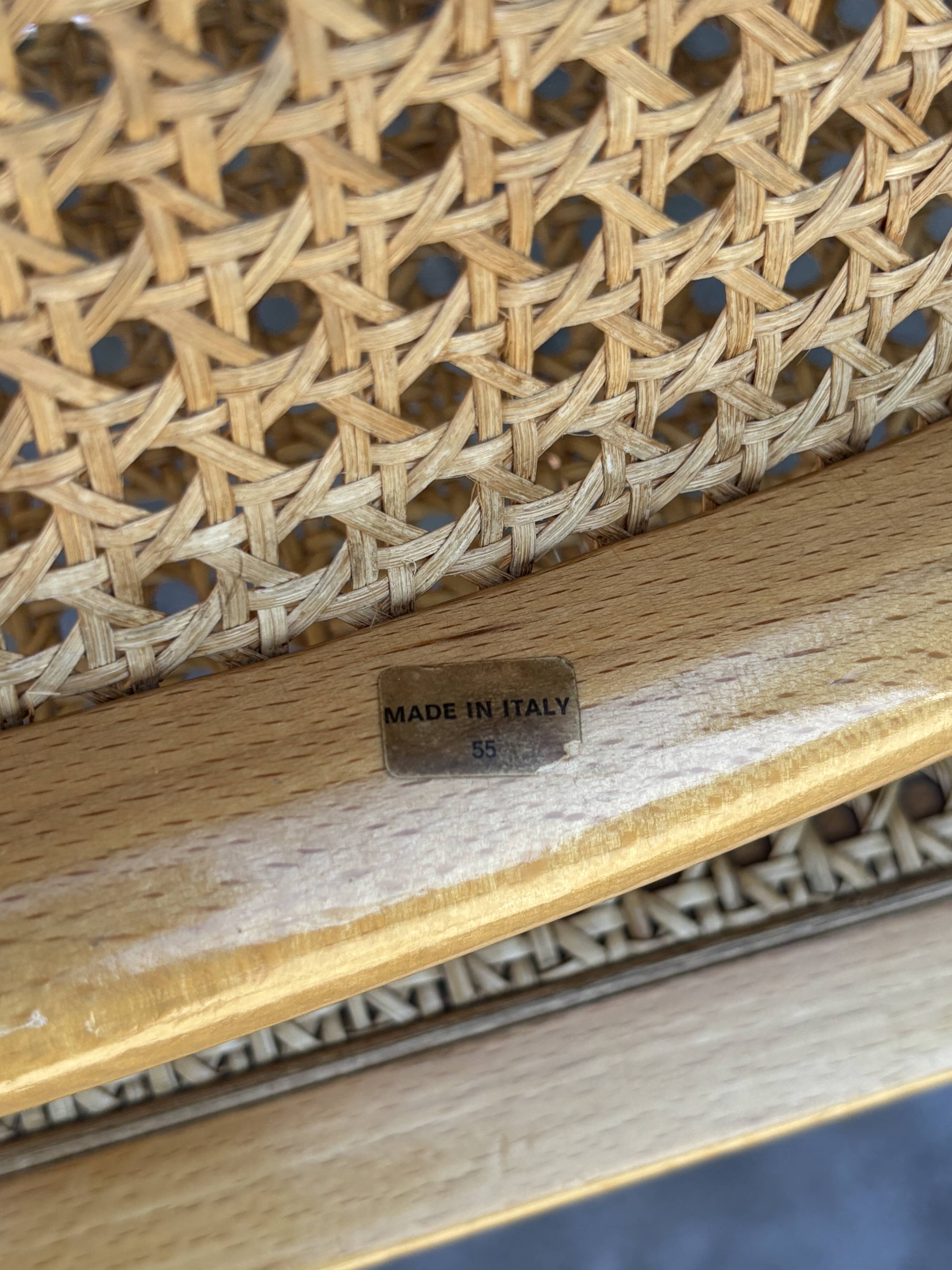 Ensemble de 4 chaises Cesca B32 conçues par Marcel Breuer design fabriqué en Italie
