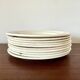 Set of 10 sepia plates, Terre de Fer flower pattern, 1900