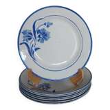 6 assiettes plates gien Albéric