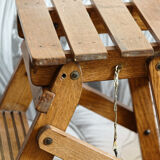 Folding wooden stepladder