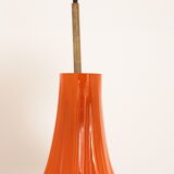 Suspension vintage en verre orange par Peill et Putzler 1960