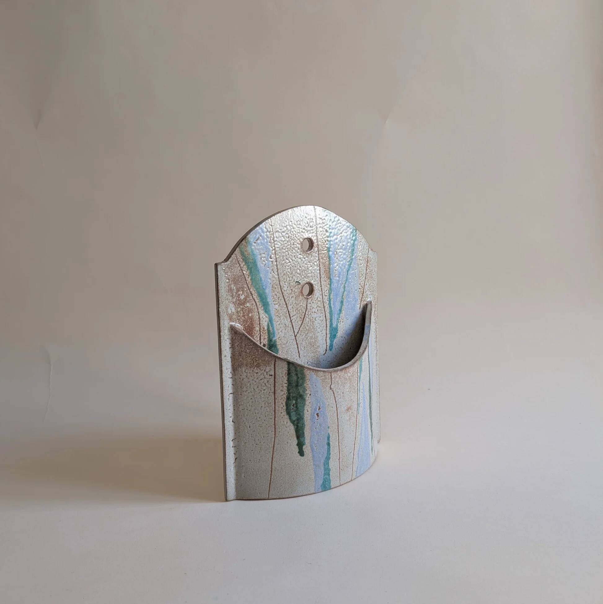Ceramic wall trinket dish or vase