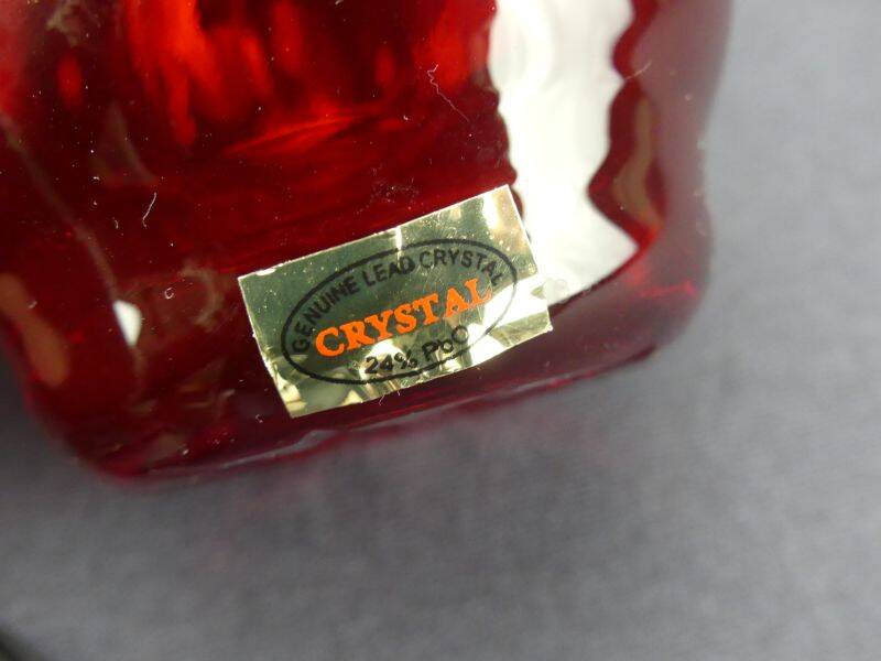 Cut crystal vase from Bohemia