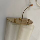 Milky White Murano Glass Tronchi Sconces 1970’s