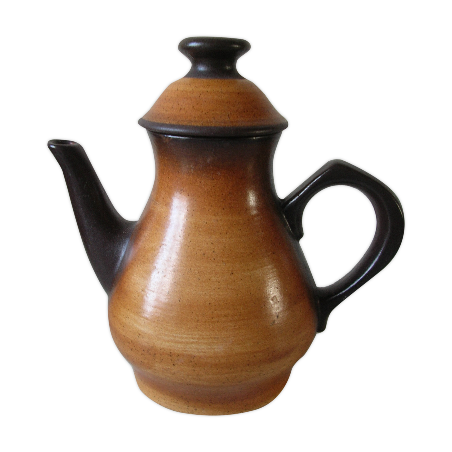 Ancienne cafetière années 1980 en faïence/grès Meylan St Amand déco cuisine campagne