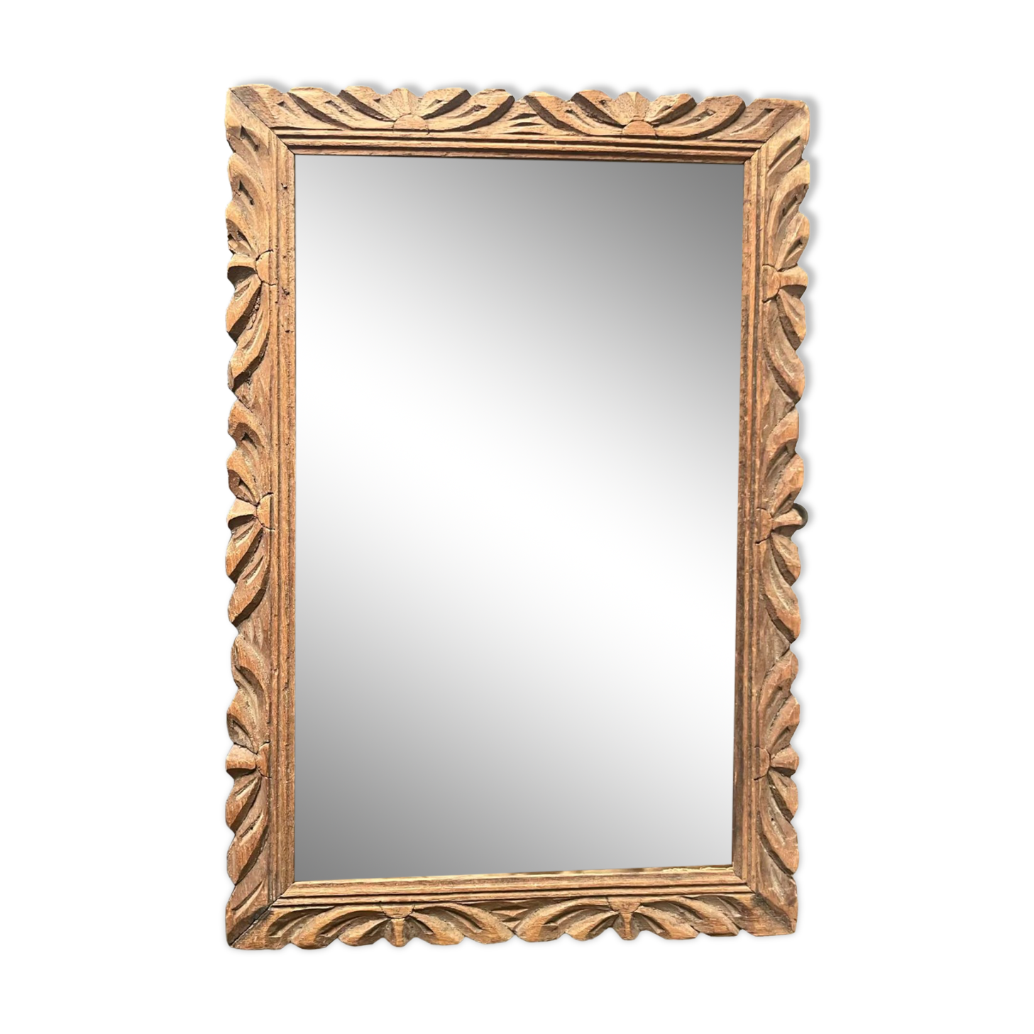 Handcarved frame solid wood 32 cm x 22  cm opening measurements 27 cm x 17 cm