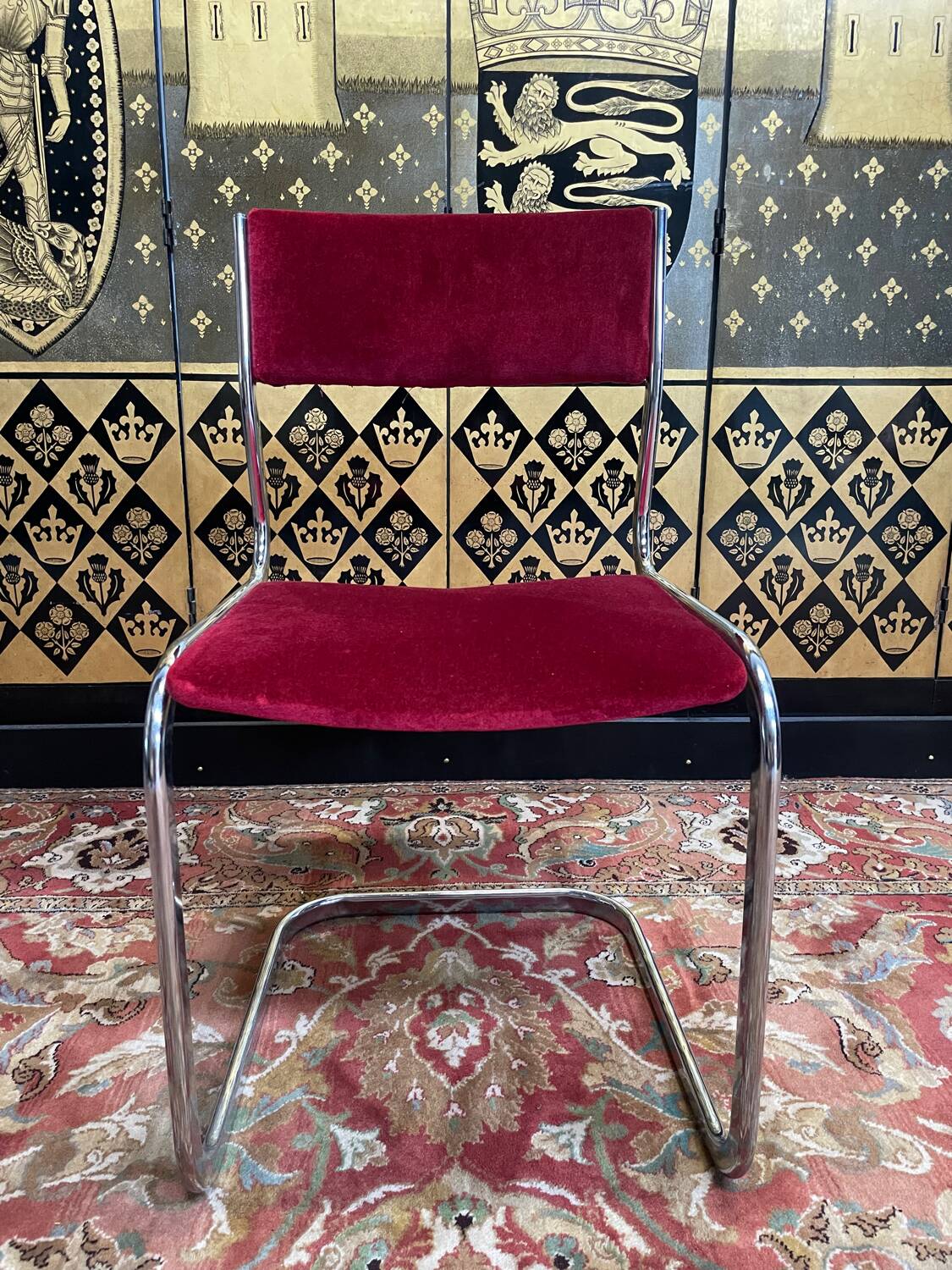 Set of 6 1970 Roche Bobois chrome chairs