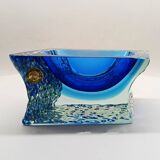 1960s Ashtray  in Hand-worked Murano Glass by Flavio Poli for Sesuso