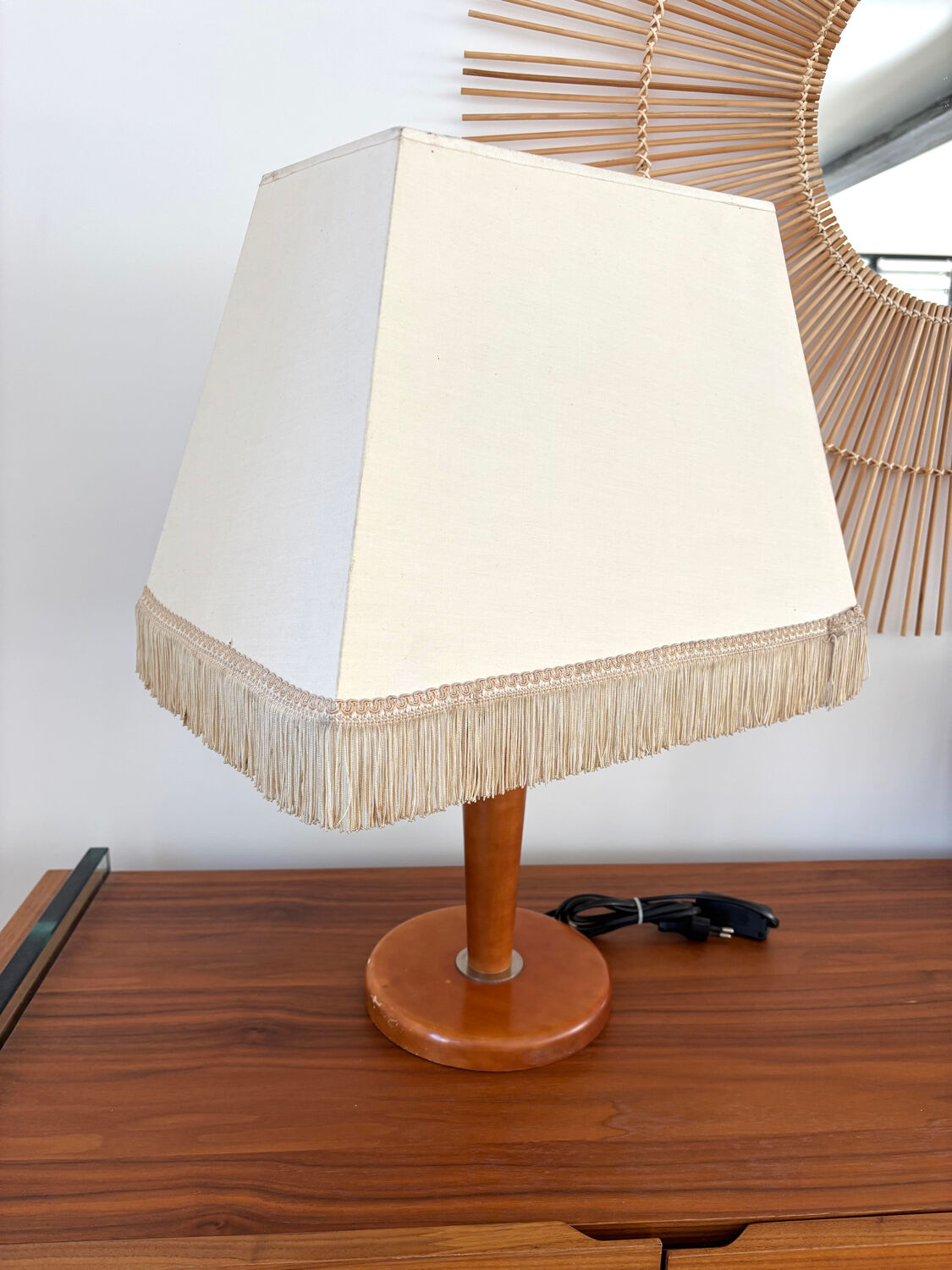 Vintage fringed lamp