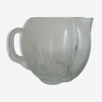 Original Vintage melon shaped glass pitcher!