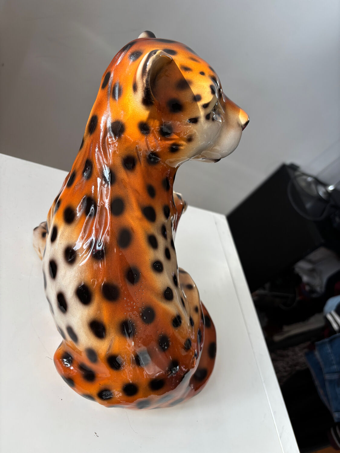 Italian ceramic leopard 1970
