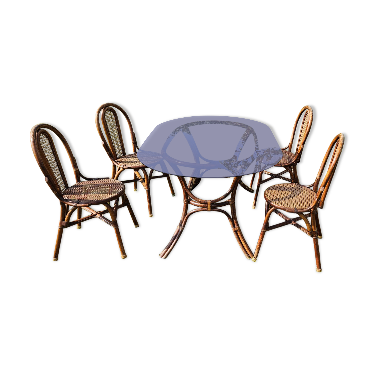 Vintage Rattan and Cane Dining Room