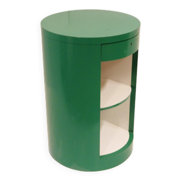 Comptoir cylindre Formica vert pomme Pop Space Age vintage 1970