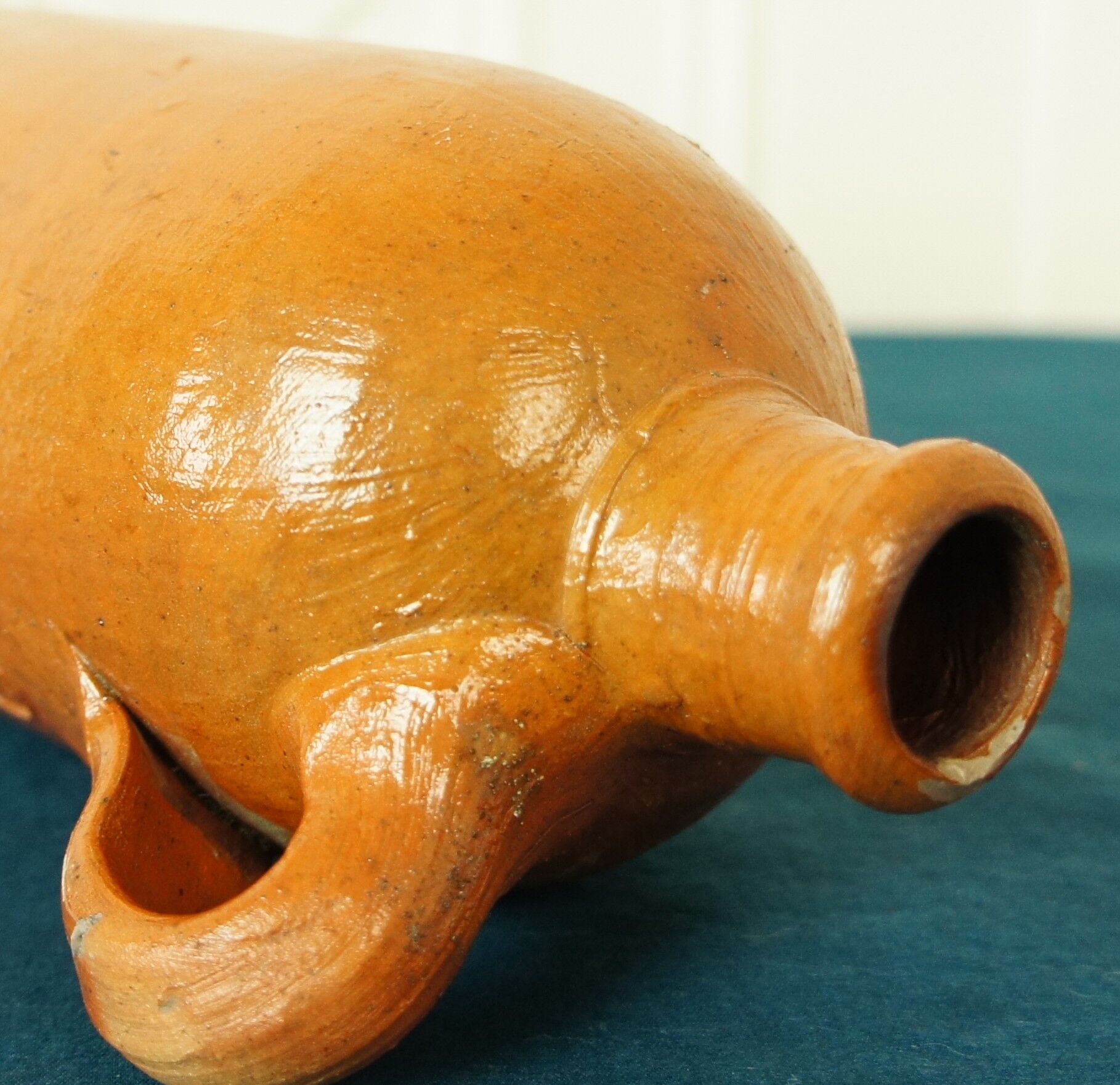 Set of 2 bottles - 1 old terracotta hot water bottle
