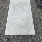 Bistro table with marble top and cast iron base