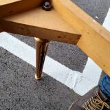 Coffee table gilded wood old marble top side table