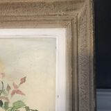 Old oil on canvas "Basket of roses"