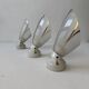 Lot of 3 old 1950 vintage slanted wall lights
