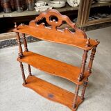 Dark wood shelf with a pediment in Napoléon III style