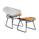 Diamond armchair with ottoman by Harry Bertoia for Knoll International