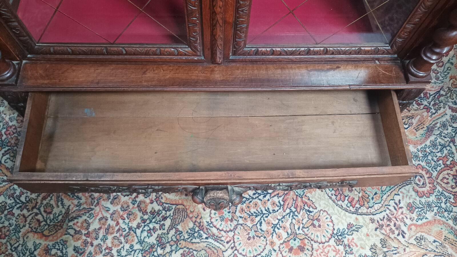 Louis XIII display cabinet in oak, 19th century