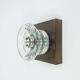 1960s 70s space age sconce by cosack-leuchten metal and thick glass