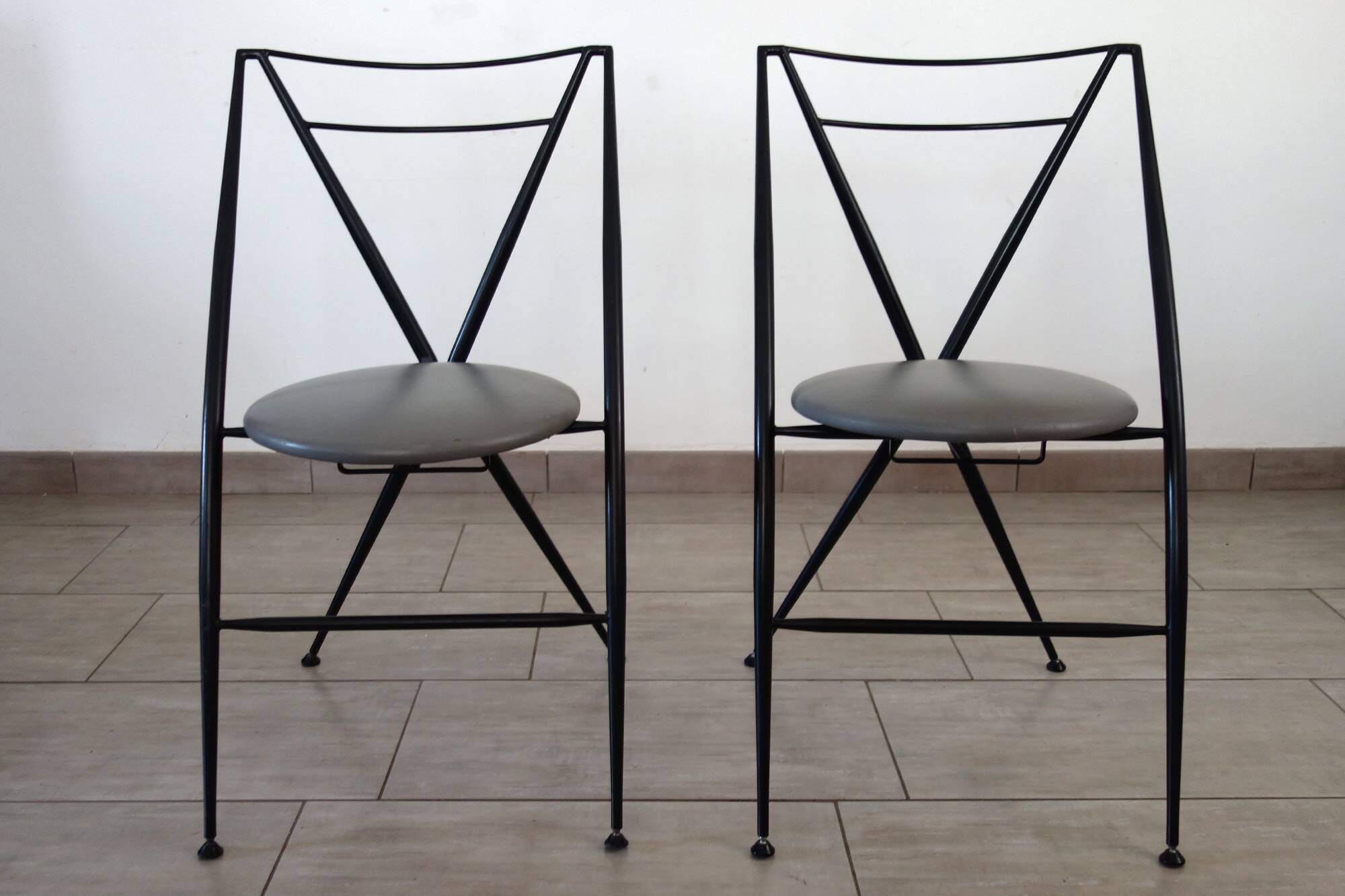 Cinderella folding chair pair by Yamakato, 1980s.