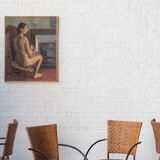 Nude painting ‘Nu’ by Louis Peyré, France, 1989