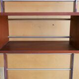 Vintage Scandinavian teak and aluminum coat holder