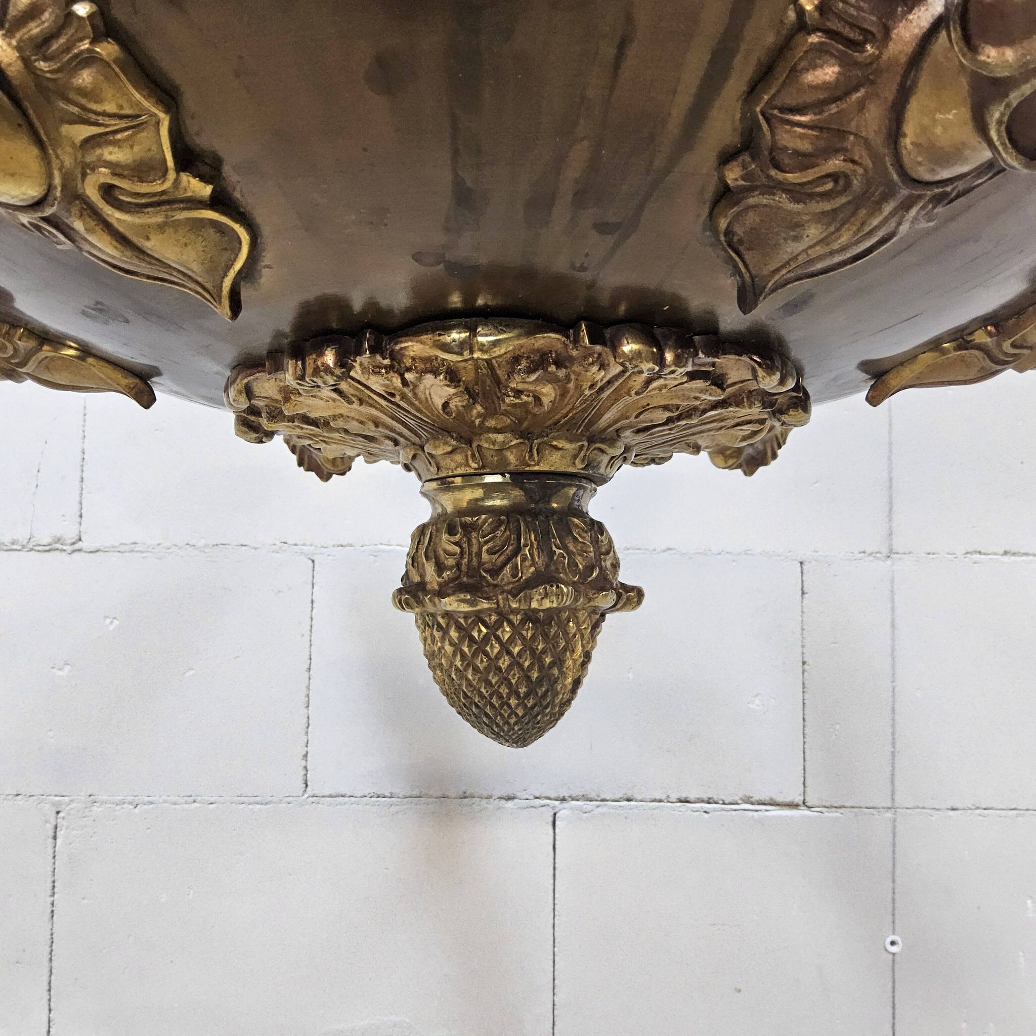 Antique Neo-Renaissance Greenman candle chandelier (Empire)