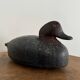 Duck caller in polychrome carved wood, early 20th century folk art