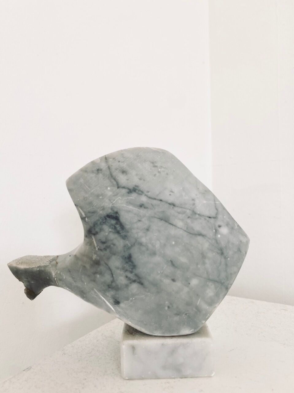 Poisson en marbre gris